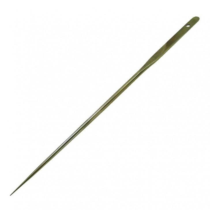 brass needle on a white background