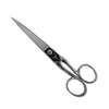 A pair of nickel-plated ELK sewing scissors with pointed tips and round handles.